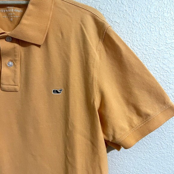 Vineyard Vines Mens Shirt Size Medium Orange Polo Golf Short Sleeve 1k050 - Picture 3 of 9
